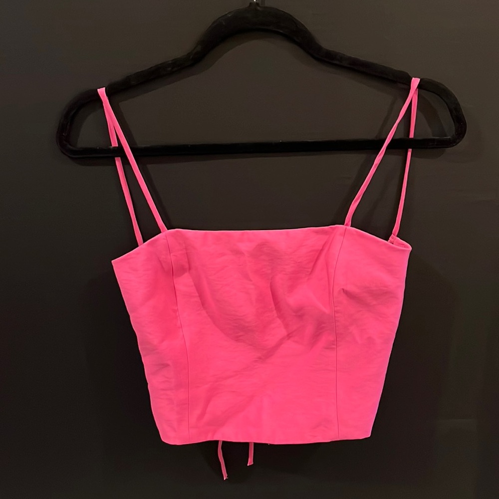 Zara tie back crop top
